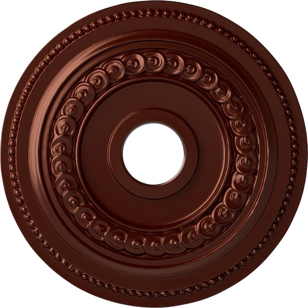 Ekena Millwork Oldham Ceiling Medallion (Fits Canopies up to 8 5/8"), 18"OD x 3 3/8"ID x 7/8"P, Antique Copper CM18OL1ACS - main